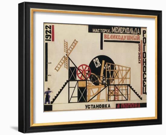 Stage Design for the Theatre Play the Magnificent Cuckold (Le Cocu Magnifiqu)-Lyubov Sergeyevna Popova-Framed Giclee Print
