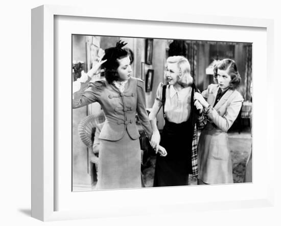 Stage Door, from Left, Ann Miller, Ginger Rogers, Lucille Ball, 1937-null-Framed Photo