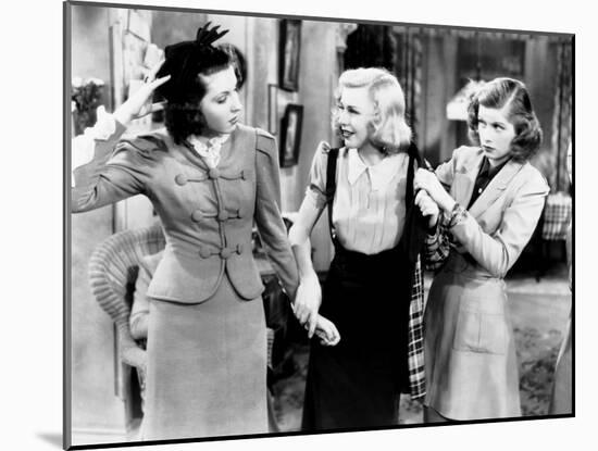 Stage Door, from Left, Ann Miller, Ginger Rogers, Lucille Ball, 1937-null-Mounted Photo