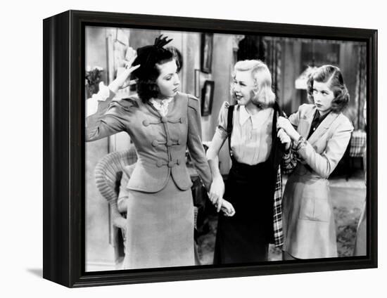 Stage Door, from Left, Ann Miller, Ginger Rogers, Lucille Ball, 1937-null-Framed Stretched Canvas