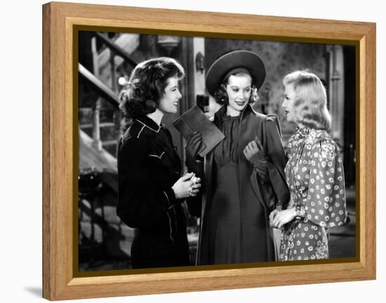 Stage Door, Katharine Hepburn, Lucille Ball, Ginger Rogers, 1937-null-Framed Stretched Canvas