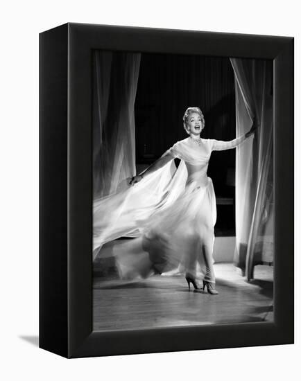 STAGE FRAIGHT, 1950 directed by ALFRED HITCHCOCK Marlene Dietrich (b/w photo)-null-Framed Stretched Canvas