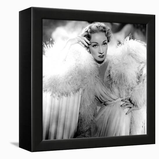 Stage Fright, Marlene Dietrich (Wearing a Christian Dior Design), 1950-null-Framed Stretched Canvas