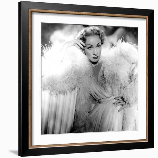 Stage Fright, Marlene Dietrich (Wearing a Christian Dior Design), 1950-null-Framed Photo