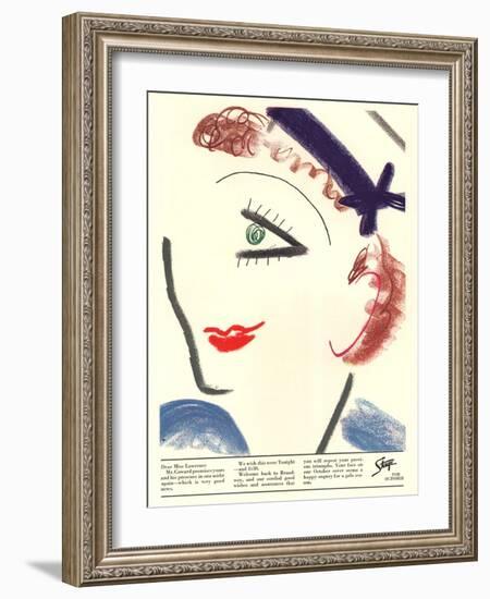 Stage, Picasso, USA, 1930-null-Framed Giclee Print