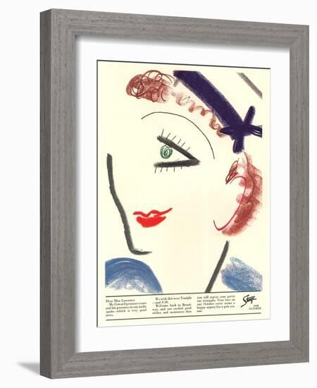 Stage, Picasso, USA, 1930-null-Framed Giclee Print