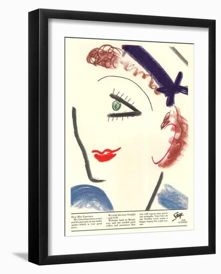 Stage, Picasso, USA, 1930-null-Framed Giclee Print