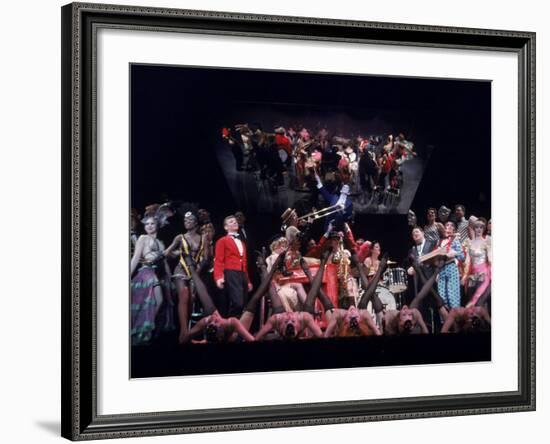 Stage Production of the Musical "Cabaret" Starring Joel Gray-null-Framed Premium Photographic Print