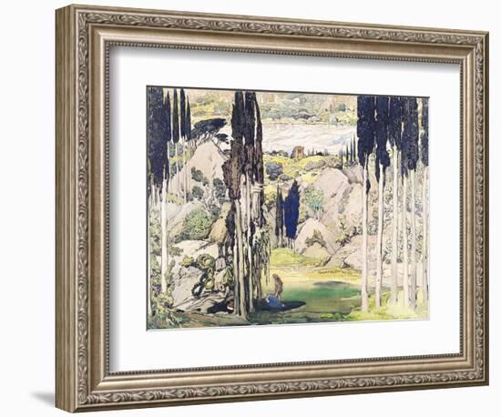 Stage Set Design for Act I of "Daphnis and Chloe" by Maurice Ravel-Leon Bakst-Framed Giclee Print