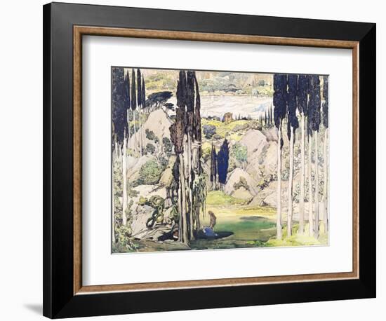 Stage Set Design for Act I of "Daphnis and Chloe" by Maurice Ravel-Leon Bakst-Framed Giclee Print