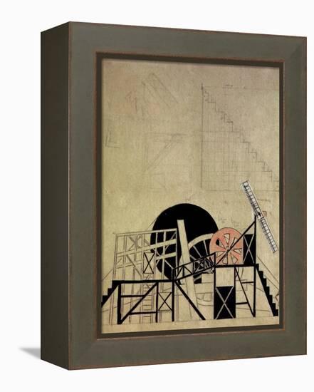 Stage Set Design for the Play the Magnanimous Cuckold by F. Crommelynck, Meyerhold Theatre, Moscow-Liubov Sergeevna Popova-Framed Premier Image Canvas