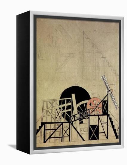 Stage Set Design for the Play the Magnanimous Cuckold by F. Crommelynck, Meyerhold Theatre, Moscow-Liubov Sergeevna Popova-Framed Premier Image Canvas