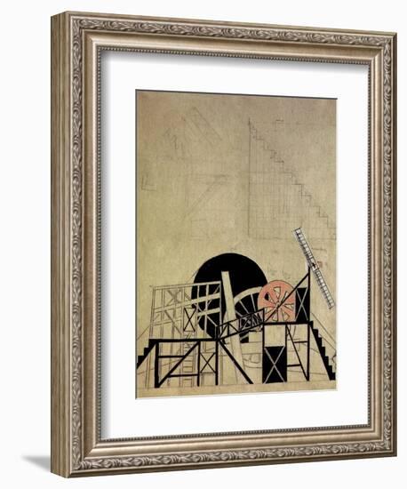 Stage Set Design for the Play the Magnanimous Cuckold by F. Crommelynck, Meyerhold Theatre, Moscow-Liubov Sergeevna Popova-Framed Giclee Print