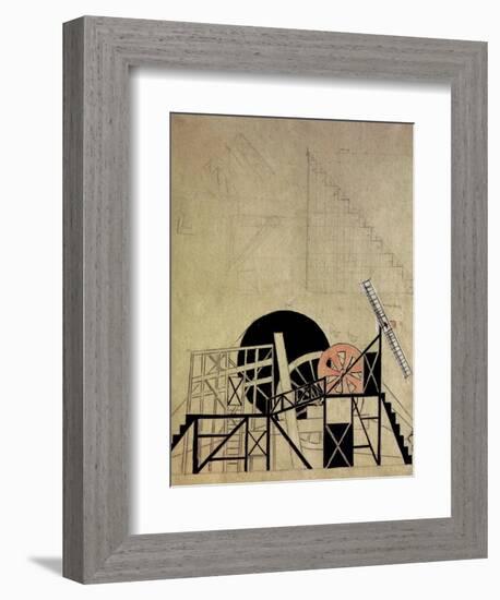 Stage Set Design for the Play the Magnanimous Cuckold by F. Crommelynck, Meyerhold Theatre, Moscow-Liubov Sergeevna Popova-Framed Giclee Print