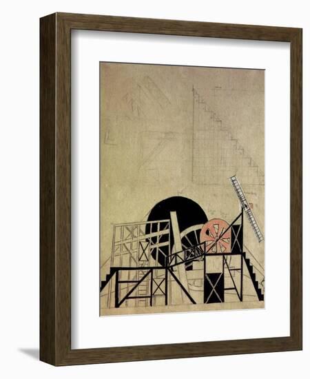 Stage Set Design for the Play the Magnanimous Cuckold by F. Crommelynck, Meyerhold Theatre, Moscow-Liubov Sergeevna Popova-Framed Giclee Print