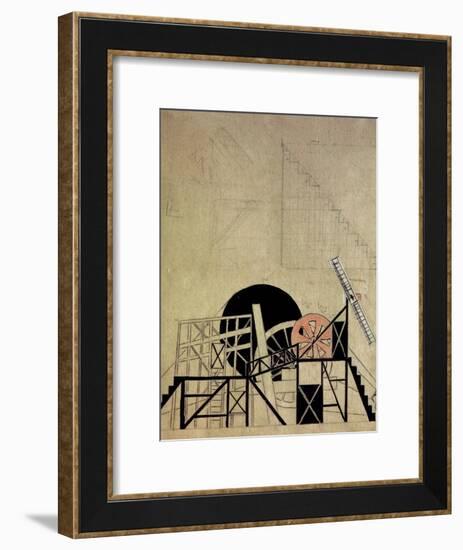 Stage Set Design for the Play the Magnanimous Cuckold by F. Crommelynck, Meyerhold Theatre, Moscow-Liubov Sergeevna Popova-Framed Giclee Print