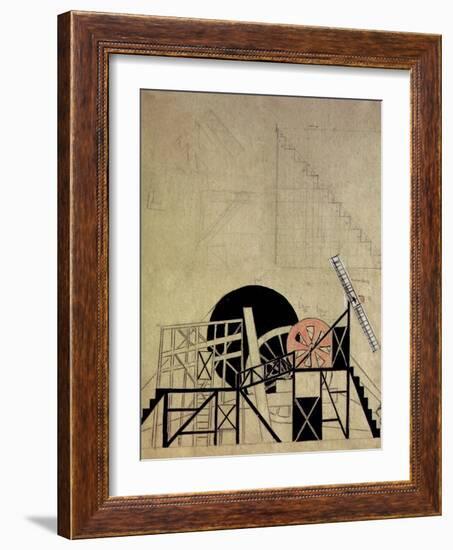 Stage Set Design for the Play the Magnanimous Cuckold by F. Crommelynck, Meyerhold Theatre, Moscow-Liubov Sergeevna Popova-Framed Giclee Print