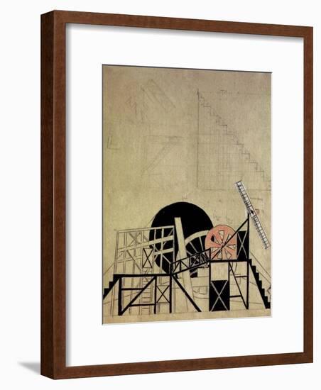 Stage Set Design for the Play the Magnanimous Cuckold by F. Crommelynck, Meyerhold Theatre, Moscow-Liubov Sergeevna Popova-Framed Giclee Print