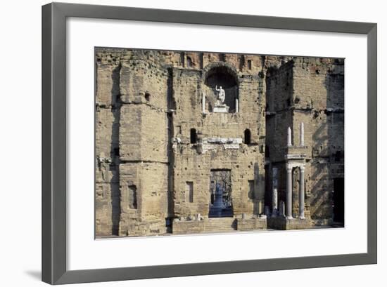 Stage Wall of the Roman Theatre, Orange-null-Framed Photographic Print