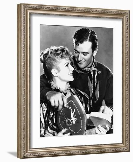 STAGECOACH, 1939 directed by JOHN FORD John Wayne Claire Trevor (b/w photo)-null-Framed Photo