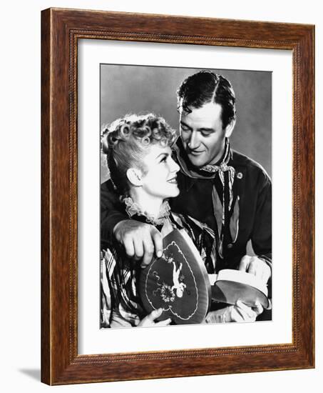 STAGECOACH, 1939 directed by JOHN FORD John Wayne Claire Trevor (b/w photo)-null-Framed Photo