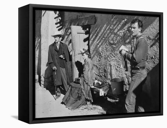 STAGECOACH, 1939 directed by JOHN FORD John Wayne Claire Trevor (b/w photo)-null-Framed Stretched Canvas