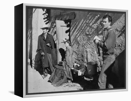 STAGECOACH, 1939 directed by JOHN FORD John Wayne Claire Trevor (b/w photo)-null-Framed Stretched Canvas