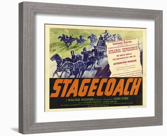 Stagecoach, 1939-null-Framed Art Print