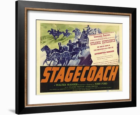 Stagecoach, 1939-null-Framed Art Print