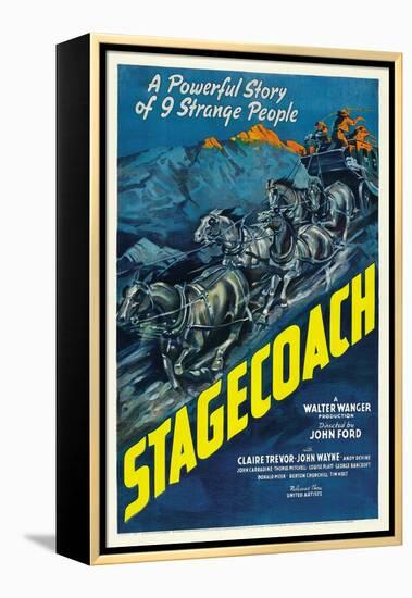 Stagecoach, 1939-null-Framed Premier Image Canvas