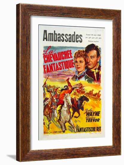 Stagecoach, Belgian Movie Poster, 1939-null-Framed Art Print