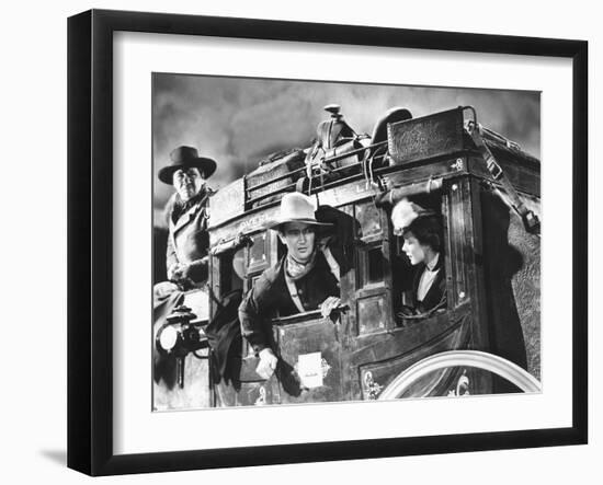 Stagecoach, George Bancroft, John Wayne, Louise Platt, 1939, On The Stagecoach-null-Framed Photo