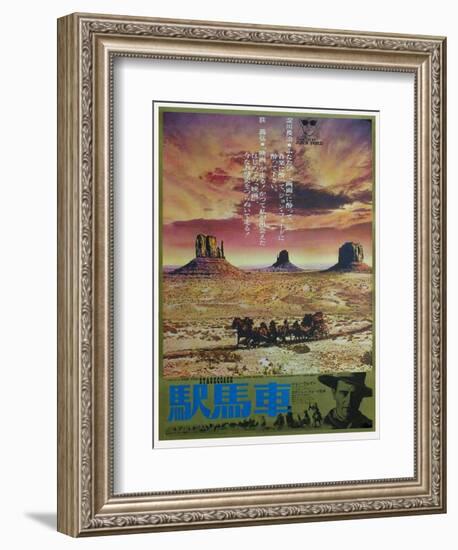 Stagecoach, Japanese Movie Poster, 1939-null-Framed Premium Giclee Print