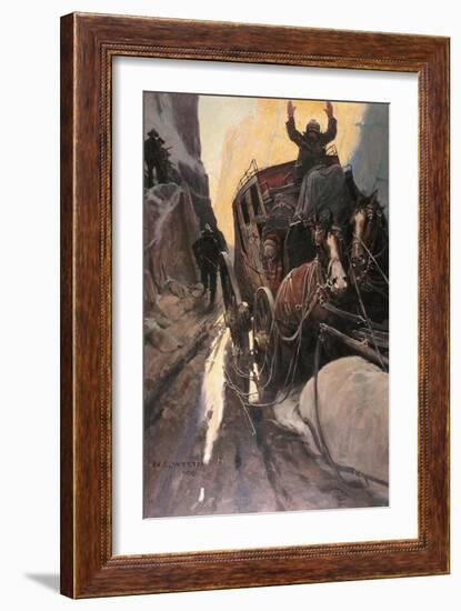 Stagecoach Robbers-Newell Convers Wyeth-Framed Giclee Print