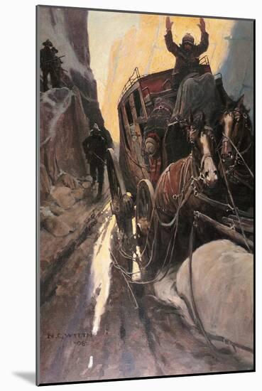 Stagecoach Robbers-Newell Convers Wyeth-Mounted Giclee Print