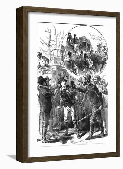 Stagecoach Robbery by Women Bandits-null-Framed Art Print
