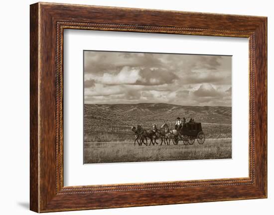 Stagecoach Run-Barry Hart-Framed Art Print