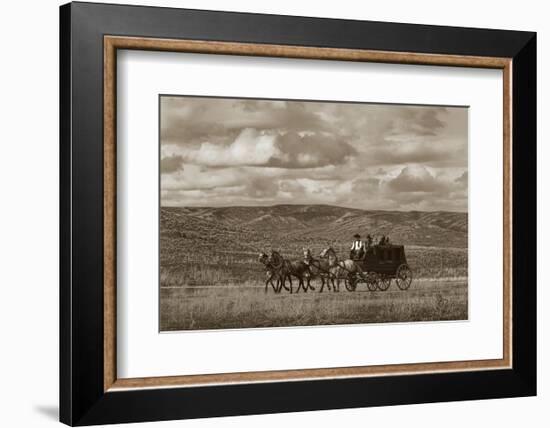 Stagecoach Run-Barry Hart-Framed Art Print