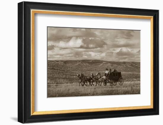 Stagecoach Run-Barry Hart-Framed Art Print