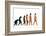 Stages In Human Evolution-David Gifford-Framed Photographic Print