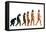 Stages In Human Evolution-David Gifford-Framed Premier Image Canvas
