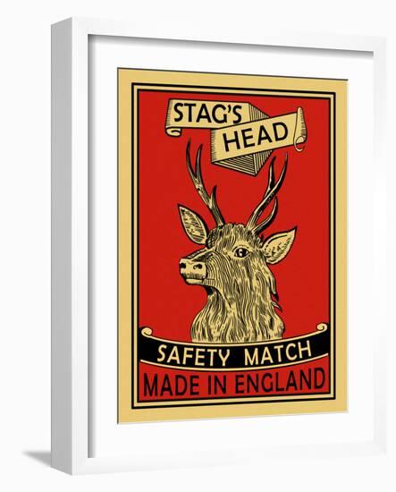 Stags Head-Mark Rogan-Framed Art Print