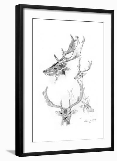 Stags' Heads, 1898-Henry Moore-Framed Giclee Print