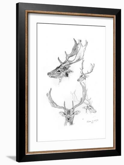 Stags' Heads, 1898-Henry Moore-Framed Giclee Print