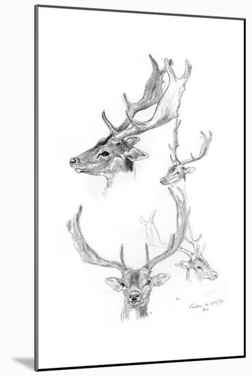 Stags' Heads, 1898-Henry Moore-Mounted Giclee Print