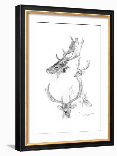 Stags' Heads, 1898-Henry Moore-Framed Giclee Print