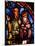 Stained Glass, 13th circa Noah and His Wife Boarding the Ark from the Noah Window-null-Mounted Giclee Print