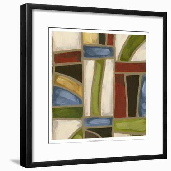 Stained Glass Abstraction II-Karen Deans-Framed Art Print