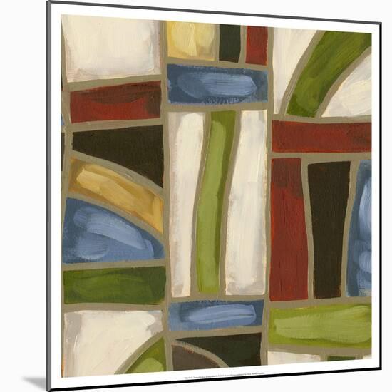 Stained Glass Abstraction II-Karen Deans-Mounted Art Print