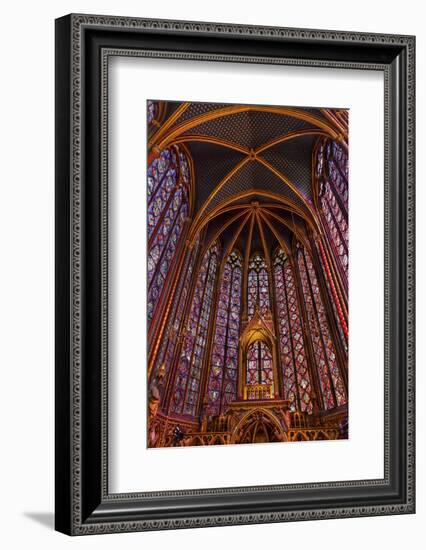 Stained Glass at Saint Chappelle Cathedral Paris, France-William Perry-Framed Photographic Print